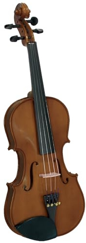 Cremona SV-75 Premier Novice Violin Outfit – 1/10 Size, Natural, US-Made Prelude Strings, Student Violin, Right-Handed, Hand-Carved Spruce & Maple