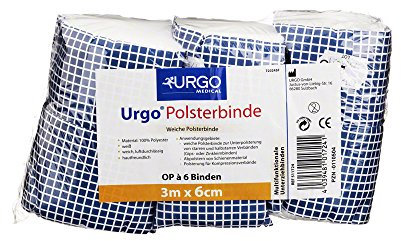 Urgo Polsterbinden, weiÃŸ,3 m x 6 cm (6 Stck.)