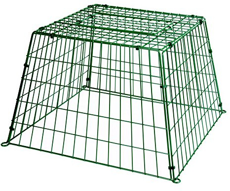 CJ Wildlife Schutzkäfig für Bodenfutterstelle für Vögel – Futterstelle Metall Grün – Für Amseln Stare – Pulverbeschichtet – Passend bis 48 cm Futtertisch
