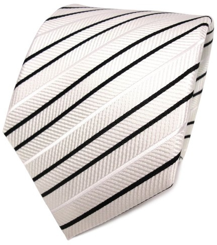 TigerTie Designer Seidenkrawatte in gestreift - 8 cm Krawattenbreite