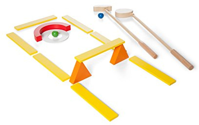 BS Toys BuitenSpeel GA269 - Spiel, Minigolf mit 2 Schlägern und Bällen aus Holz