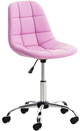 CLP Bürostuhl Emil I Höhenverstellbarer Drehstuhl Mit Kunstleder-Bezug Farbe pink