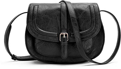AFKOMST Umhängetasche Damen Klein, Frauen PU Leder Schultertaschen, Handtasche Damen, mit Verstellbar Abnehmbar Schultergurt…