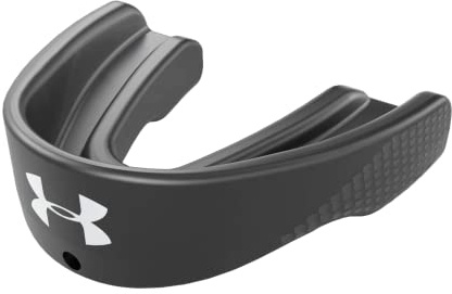 Under Armour Protector bucal deportivo para fútbol, lacrosse, baloncesto, hockey, boxeo, artes marciales mixtas, Jiu Jitsu, incluye correa desmontable para casco, juvenil y adulto, protección bucal,