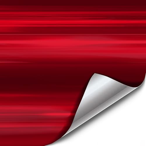 VViViD Red Mirror Chrome Cast Vinyl Wrap for Car, Boat, Bike Self Adhesive Film Air Release Bubble and Air-Free 3MIL (1ft x 5ft)
