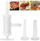 DURANTEY Poussoir à Saucisses Manuel Poussoir à Saucisses en Plastique Poussoir Fait Maison pour Farcir Le Chorizo Avec 2 Entonnoirs Outils pour Saucisses Maison pour Cuisines Familiales - Blcanco