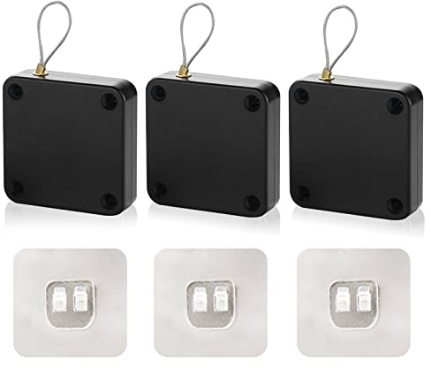 Hifrom Automatischer Türschließer Sensor Türschließer Mit Tunnelzug, Türschließer Ohne Bohren, Türschliesser Innentüren, Türschließer Innentür für Home Offices Eingesetzt (3 Stück)