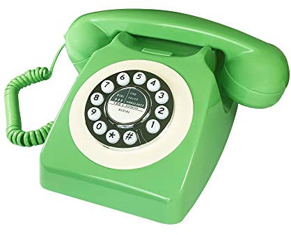 Corded Retro Phone, TelPal Vintage Old Phones, Classic 1930's Antique Landline Phones for Home & Office Decor, Novelty Hotel Telephone with Redial