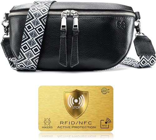 Sac Banane Femme Bandoulière en Cuir, Grande Sacoche Chic Tendance 2024 XL