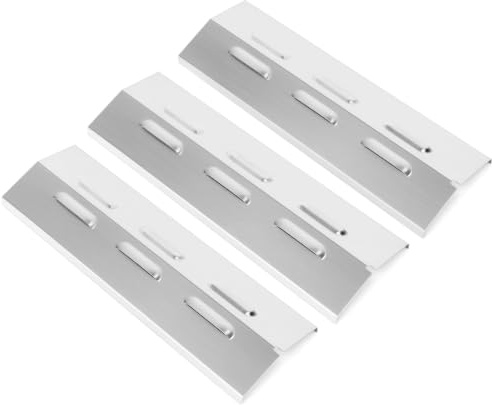 Denmay 39.5 x 12.5cm Universal Brennerabdeckung Ersatzteile für Enders Kansas 3/4, Landmann Triton 2/3/4, Landmann Avalon, Landmann Grillchef 12739, Edelstahl Flammenverteiler 3 Stück