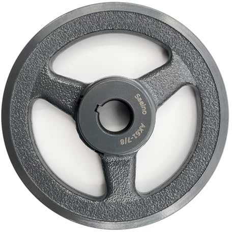 Saelno AK6178 v Belt Pulley 5.95 OD 7/8 inch bore,Mechanical Pulleys Cast Iron for A AX 3L 4L V-Belts,AK61-7/8 Pulley