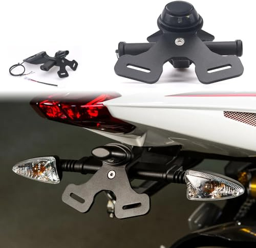 MHysa Motorrad Kurzes Kennzeichenhalter Halterung kompatibel mit für Street Triple 765 R/RS/S 2017-2023