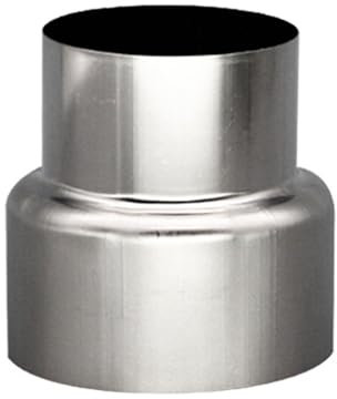 kingsea Réducteur de tuyau de poêle en acier inoxydable 80 à 60 mm - Adaptateur de tuyau de poêle - Réduction pour chauffage à gaz et eau - Raccord de tuyau de cheminée