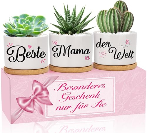 MestectPET Mama, Beste Mama der Welt Blumentöpfe, Geschenke von Töchtern und Söhnen, Geschenk Mutter zum Geburtstag Weihnachten Muttertag