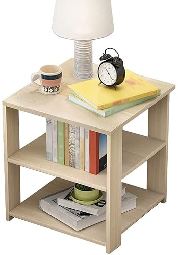 Mesita de Noche Durable Hogar Estudio Pasillo Madera Maciza Partición Asamblea Armario Baño Dormitorio Espesar Sala de Estar Multifunción 30X30X40cm (Color: Madera de Cerezo)