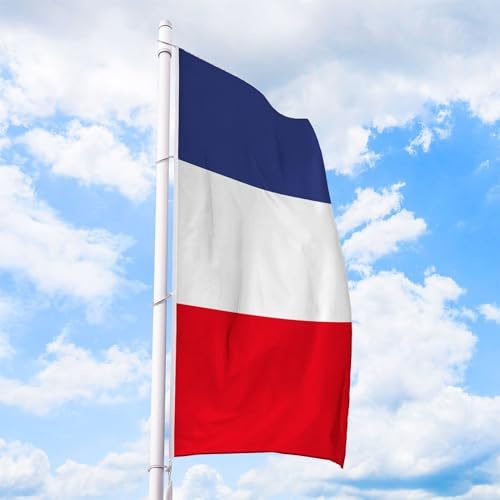 Frankreich Flagge 150 x 400 cm - für Fahnenmast, Frankreichfahne aus reißfestem Fahnen-Polyester-Stoff, Hissfahne Hochformat wetterfest und UV-beständig