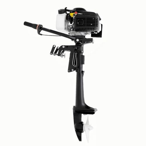 Garbenat 4-Takt Aussenborder 4PS 2,9KW Außenborder Benzin 55CC Außenbordmotor Schlauchboot Motor mit Luftkühlung Benzinmotor Außenborder Bootsmotor Fischerboot Bootsmotor mit CDI Zündung