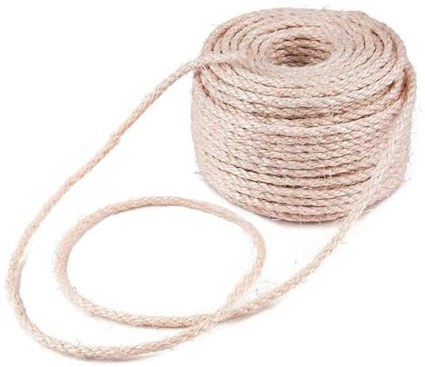 Sisal-Seil zum Kratzen von Katzen, Sisal-Seil, Kratzbaum-Seil, Ersatz-Hanfseil für Kratzbaum, zum Reparieren von Mattenspielzeug, Treppenverkleidung, Heimdekoration