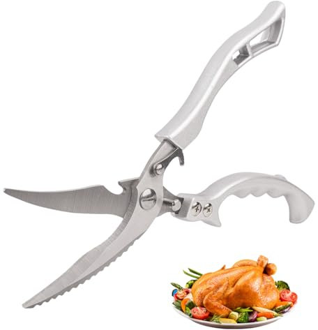 LiangYuanZen LiangYuanZen, coltello da macello professionale per pollame in acciaio inox, 25,56 cm, ZXF-Jigujian-Lvbing, ideale per pollame, carne e ossa, forbici affilate per carne e pollo