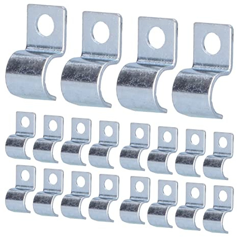 20PCS Single Hole Pipe Clamp for Rubber Rings and Steel Pipes, 304 Stainless Steel Saddle Clamp