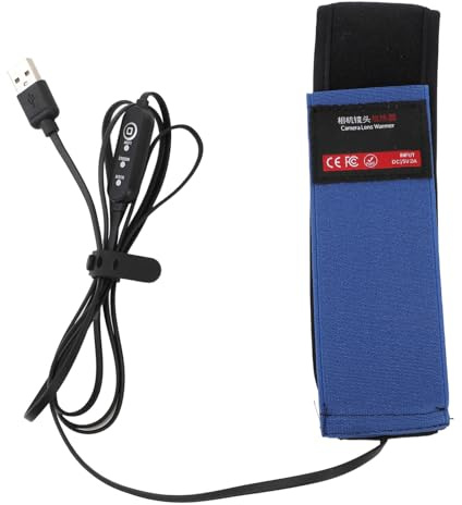 Calentador de Lente, Anti Anti Antidiviaces 3 Niveles de Temperatura Calentador, Calentador de Lentes con Gancho USB y Sujetadores de Bucle para Telescopios de Cámara, Accesorios