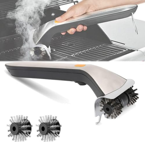 Cepillo EléCtrico Para Limpiar Parrillas, InaláMbrico Y Recargable, Con 2 Cabezales, Ideal Para BañOs Y Cocinas