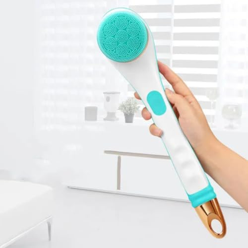 Bdit accessori Spazzola per il corpo per la schiena, set di scrubber elettrico per il corpo, scrubber per la schiena per l'uso in doccia, spazzola posteriore ricaricabile USB con manico lungo, pulizia