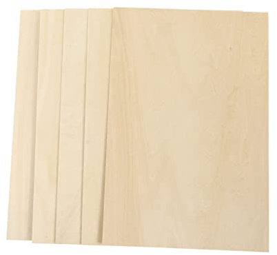 MUELODSIC 5 Pezzi Compensato Di Tiglio Naturale 300x200x2mm Tavole Di Legno Grezzo Per Pirografia Fai Da Te Creatività Artigianale Ragazzo Ragazza e Adulti Decorazioni Casa Eventi