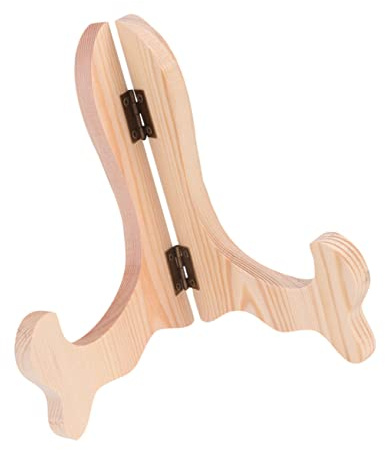 JECOMPRIS Wooden Plate Display Stand 3pcs Wood Easel for Party Shop
