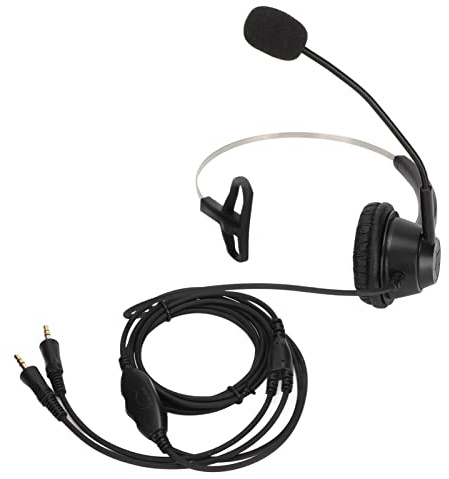 VBXCMLDPO H360 - PC - VA Cuffie da ufficio per PC da 3,5 mm, cuffie mono con controllo del volume, suono chiaro, microfono con cancellazione del rumore, archetto regolabile per webinar,
