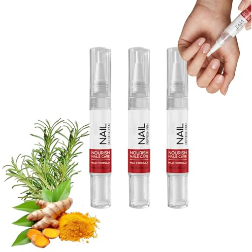Bálsamo de cuidado de uñas para uñas secas, dañadas, débiles y quebradizas, lápiz de aceite nutritivo para cutículas, revitalizador de uñas de cúrcuma, crecimiento y fortalecimiento de uñas
