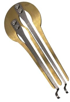 TIKATARER Maultrommel, Tragbares Mini-Mundmusikinstrument mit Messing-Metallblättern für Kehlengesang, Volksmusikaufführung, Anfängerübungen (GOLD)