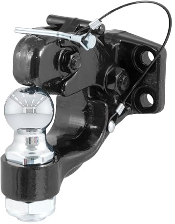 CURT 48180 Pintle Hitch with 1-7/8-Inch Trailer Ball, 16,000 lbs, Mount Required