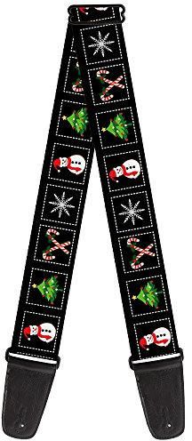 buckle-down gs-w35532 Weihnachten Blocks Schwarz/Weiß/Multi Farbe Gitarrengurt