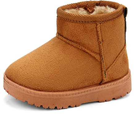 MK MATT KEELY Scarpe Invernali per Neonati Bambino Piccolo Ragazzo Ragazza Stivali da Neve,Khaki,20 EU(CN22)