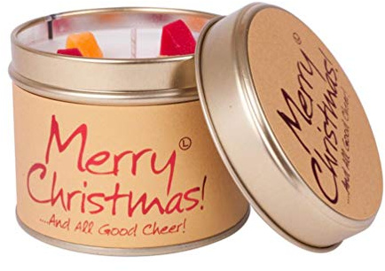 Lily-Flame Merry Christmas Tin Candle