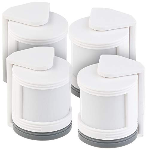 VisorTech Zubehör zu Alarmanlagen Alexa: 4er-Set Mini-PIR-Bewegungsmelder für WLAN-Alarmanlage XMD-3000.AVS, (Alexa-kompatible WLAN-Alarmanlagen, Alarm-Anlagen mit App-Steuerung)