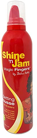 Ampro Shine-N-Jam Magic Fingers Setting Mousse For Braiders (Pack of 2)