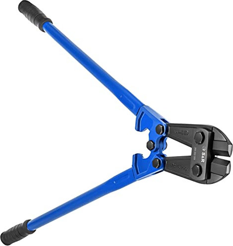 S&R Bolzenschneider 600mm, gehärtete Schneiden für Bolzen, Stifte, Drähte und Gitter aus Metall bis zu 9 mm, Chrom Molybdän Stahl, Professional, verstellbare Klingenausrichtung