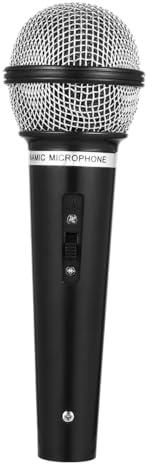 NUOBESTY Faux Microphone Jouet Simulé Noir - Modèle Pour Performance, Discours, Pratique - Accessoire en Plastique Pour Costume de Fête et Karaoké