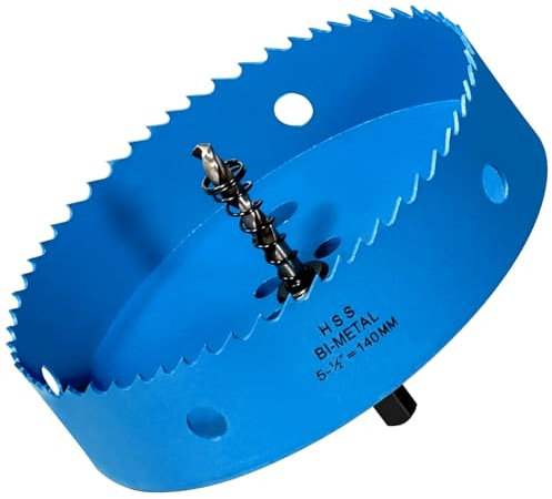 HYCHIKA Seghe a Tazza Bi-Metallica 140mm, Fresa A Tazza per Legno, Iron Alluminio, Cartongesso, Tubi, Plastica, Pannelli di Fibra