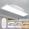 Thanger Plafoniera LED dimmerabile 120x30 cm, 52W Lampada da Soffitto con Funzione di Memoria Telecomando, Lampada da Pannello ad Alta Luminosità 2700K-6500K Luce per Cucina Soggiorno Ufficio Garage