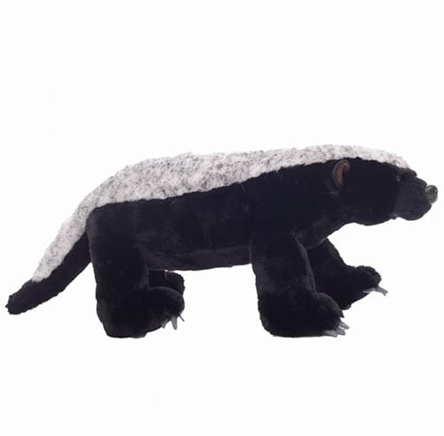 Peluche tasso del miele - Peluche realistico tasso del miele | Peluche di tasso del miele | Animali di peluche | Simpatico animale di peluche con tasso del miele dai capelli lisci | Peluche morbido di