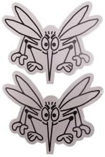 FlyEx Magnete anstatt Aufkleber Sticker für Fliegengitter Insektenschutz Reparatur-Set Vogelschlag Netze Türen Fenster Schiebetüren Spannrahmen (1X Mücke)