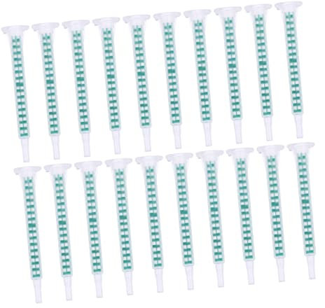 Gatuida 50pcs Ab Glue Mixing Hose Filling Nozzle Tube for Epoxy Filling Tube Use in Craft Projects