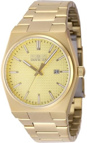 Invicta Speedway 48398 Herrenuhr - Quarzwerk - Edelstahl mit goldenem Zifferblatt - 40 mm