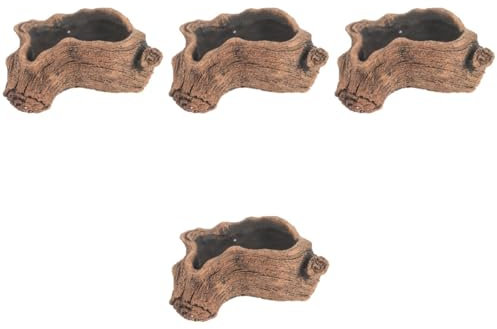 Yardwe 4 Stück büro Dekoration bürodekoration Kreativer Pflanzentopf gefälschte Farne künstlicher Baum Gras Künstliche Baumstumpf-Pflanztöpfe Aufbewahrung von Geschenkverpackungen Zement