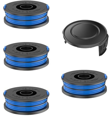 Chuancheng Grass Trimmer Line Spool for Spear &Jackson GT450, GT600, N1F-GT-280/450-D, S6030ET Strimmer, 4 Spools, 1 Spool Caps