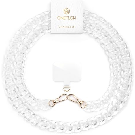 ONEFLOW Handyanhänger fürs Handgelenk, Universal Handykette kurz Handschlaufe, Handyband für Hüllen Abnehmbar, Anhänger Kette mit Karabiner für alle Handys, Chainless Urban Chain - PARENT