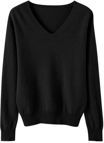 Women's Jumpers Ladies Tops V Neck Long Sleeve Knitwear Plain Elegant Casual Tunic Blouses Fall Winter Clothes Comfort Stretchy Dressy Sweatshirt Outdoor Office Workout Shirts